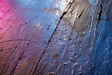 Wall Mural - Colorful painted wooden planks showcasing abstract textures and patterns