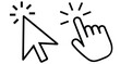 © Pulak - Click icon vector, Mouse pointer arrow, Computer click icon set. Computer mouse click cursor icon set. Hand  click icon, vector illustration.