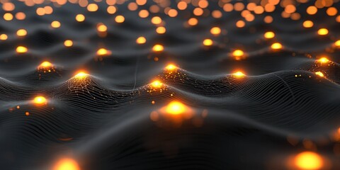 Wall Mural - a neural network visualized as interconnected glowing nodes