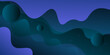 © Wahyu - Abstract dark blue wave 3D geometric background. Wave color background with circle pattern design. Liquid shape composition. Vector Eps10