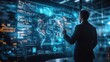 © adiba sakila atmari - Strategic analysis: cyber defense expert in war room observes global threat activity