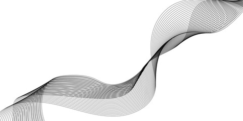 Wall Mural - abstract wave element for design, geometric border pattern. isolated on white background, abstract w