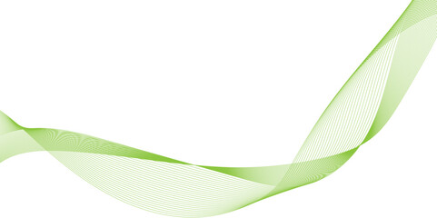 Wall Mural - abstract green wave lines on a white background, green smoke motion abstract on white background for