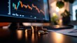 © nuryadin - Financial Growth: Coins and Stock Market Chart on Desk