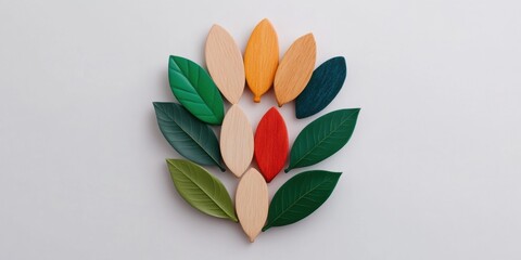 Poster - Inclusive Design Harvest Minimalist Wooden Diversity Palette Symbolizing Collaborative Innovation and Multicultural Workplace Empowerment