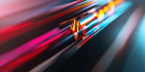 Poster - Dynamic Fintech Flow Cutting-Edge Digital Wealth Visualization with Vibrant Motion Blur - Next-Gen Investment Performance Analytics and Financial Innovation