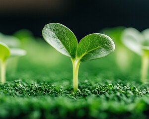 Poster - Vertical Urban Agriculture Revolution Precision Microgreen Cultivation Showcasing Sustainable Innovation in High-Performance Indoor Farming Technology