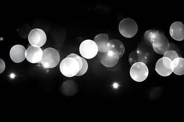Abstract image featuring many bright white blurred circular bokeh