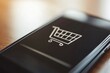 © Muhammad - Smartphone displaying a shopping cart icon on its screen, symbolizing online retail shopping