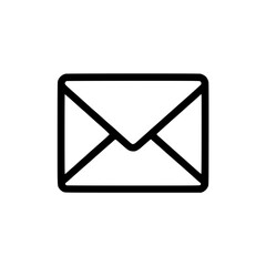 Wall Mural - graphic icon of a sealed envelope in lines against a representing communication and mail delivery cl