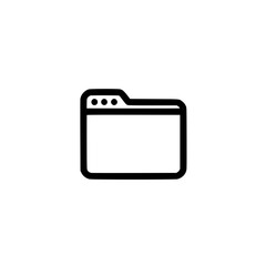 Wall Mural - folder icon: clean vector graphic depicting an open folder for file organization storage and access 