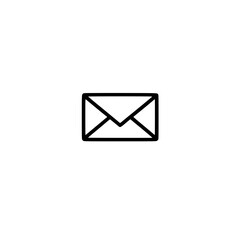 Wall Mural - simple envelope icon: a minimalist and illustration of a closed envelope universally symbolizing mai