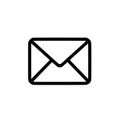 Wall Mural - simple outline of an envelope against a symbol for messaging correspondence or communication
