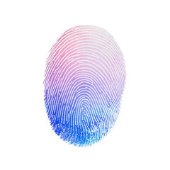 vibrant digital fingerprint design with transparent background