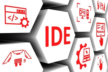 IDE concept cell background 3d illustration