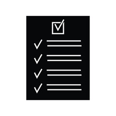 Wall Mural - correct documentation icon black