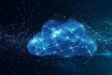 Poster - Abstract Representation of Cloud Computing Network Connections and Data Flow