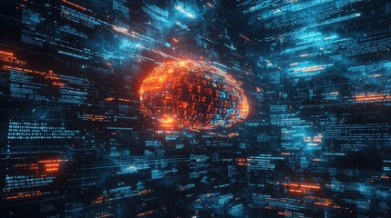 Wall Mural - Vast Cosmic AI Consciousness Floating in Deep Space Imagery