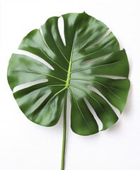 Wall Mural - Monstera leaf isolated on white background