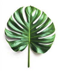 Wall Mural - Monstera leaf isolated on white background