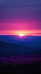 Wall Mural - dramatic sunset sky with brilliant gradient and vibrant colors