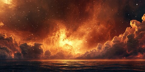 Wall Mural - nebula ocean: cosmic starscape, galactic wonders, and astronomical imagination