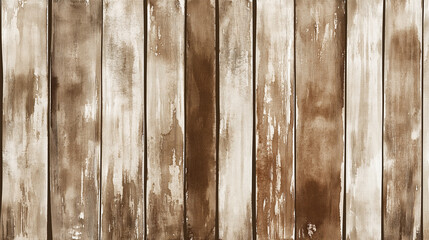 Wall Mural - brown watercolor wooden planks texture on white or transparent background