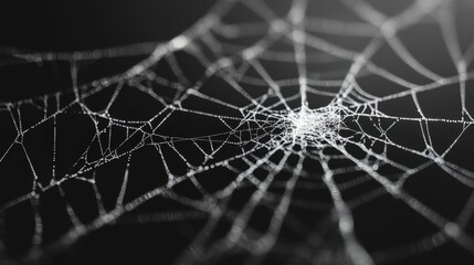 Spiderweb Texture on Dark Background