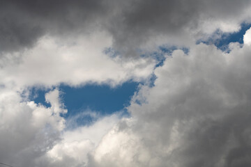 Wall Mural - beautiful blue sky with clouds.