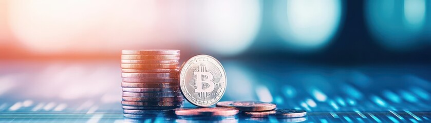 Aufkleber - Abstract background finance  chart coin