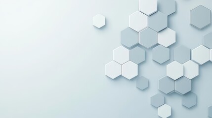 Aufkleber - Abstract background with hexagon, modern abstract vector polygonal pattern Futuristic honeycomb mosaic white background,white and gray hexagon honeycomb geometric copy space