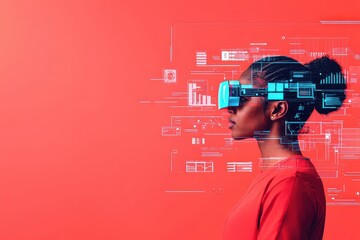 Aufkleber - AI cyber security threat illustration