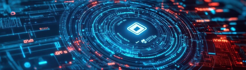 Aufkleber - Ai generate secure sign in process digital workspace instructional guide modern office closeup cybersecurity insights
