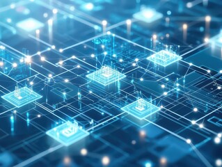 Aufkleber - Ai generated innovative global connectivity digital workspace technology virtual environment futuristic concept