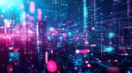 Leinwandbilder - AI Integration in Business Technology by processing data