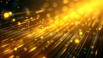 Poster - Golden Lines of Light A Seamless Loop of Elegance and Radiance