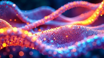 Aufkleber - Mesmerizing flow of vibrant particles in a dynamic, abstract world of light and color.