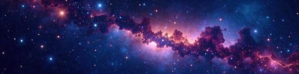 deep space galaxy background with numerous stars and nebulas, universe, galaxy