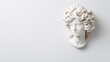 © Fluke - Elegant White Marble Statue of a Classical Male Figure with Curly Hair