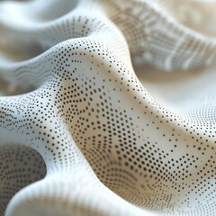 Leinwandbilder - Abstract Perforated Surface: A Gentle Topography of Light and Shadow Creating an Organic Flowing Form