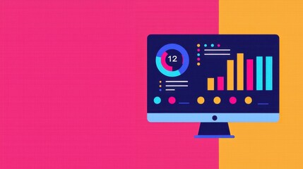 Colorful Data Dashboard Visualization for Analytics Tools and Insights