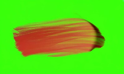 Wall Mural - abstract painting brush stroke shape washing on green screen background