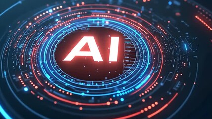 Wall Mural - ai technology: a stunning visual representation of artificial intelligence, showcasing futuristic te