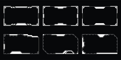 Wall Mural - sci-fi futuristic hud dashboard display virtual reality technology screen. user interface set. stati