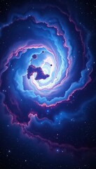 Wall Mural - Vast, swirling nebula with distant stars and galaxies, astronomical, wallpaper, nebular