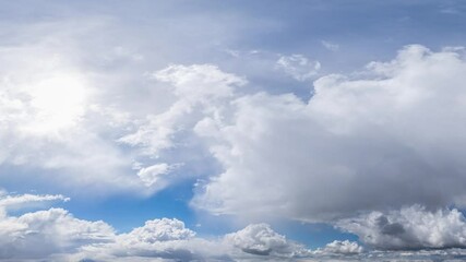 Wall Mural - Clouds Timelapse Cinemagraph Seamless Loop Panorama Background