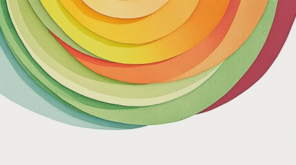 Canvas Print - colorful layers of paper in circular arrangement abstract design