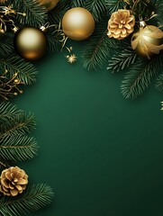 Wall Mural - christmass new year green background