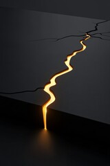 Wall Mural - a crack in the wall with a light coming out of it
