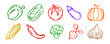© Grunge Designs - Vegetables Drawing Crayon Chalk PNG Transparent